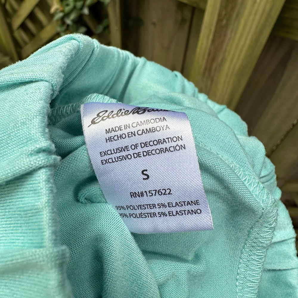 Eddie Bauer Sleepwear Pajama Shorts‎ Blue Turquoise Elastic Waist Size Small - Picture 4 of 6